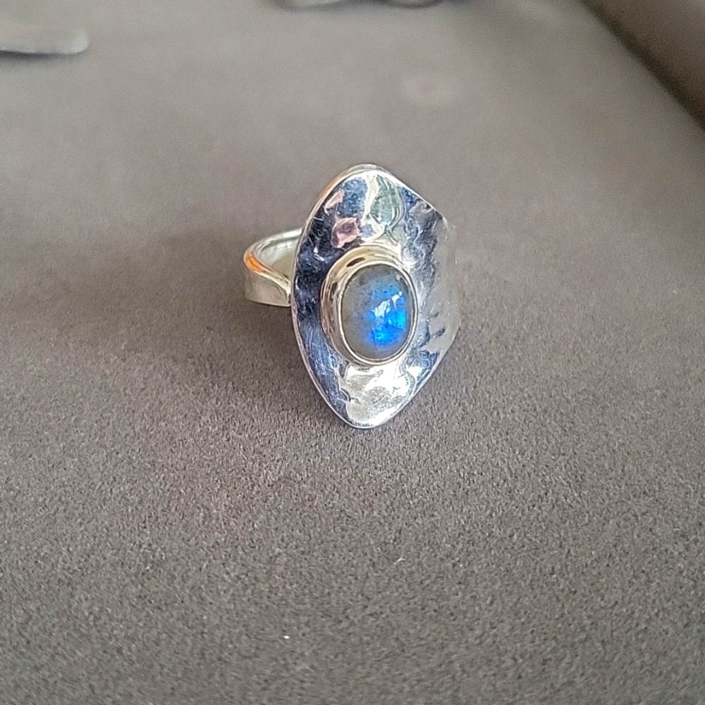 Labrodite Adjustable Sterling Wrap Ring